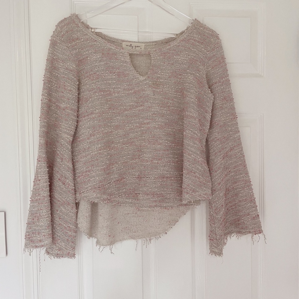 Molly Green Pink and Grey Long Sleeved light sweater